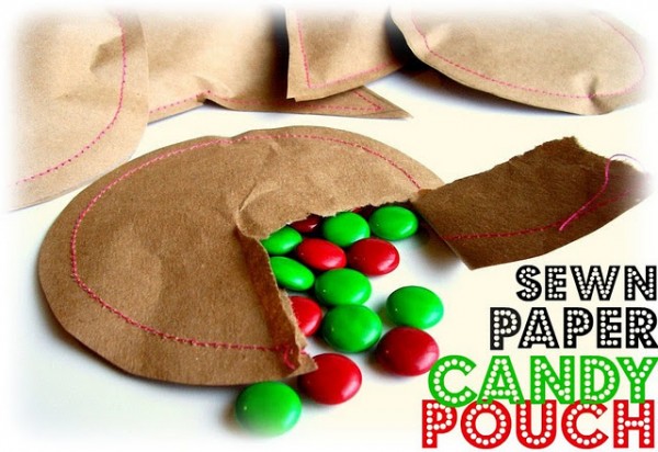 Sewn Paper Candy Pouch