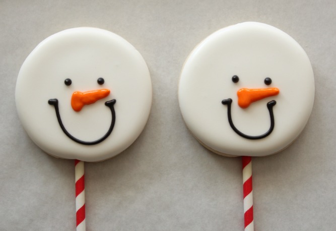 Snowman Cookie Pops 3
