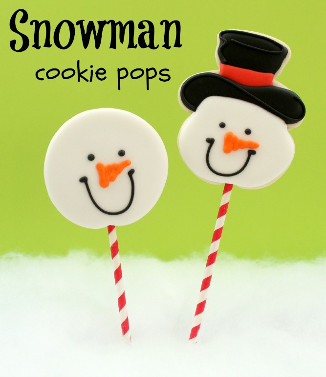 Snowman Cookie Pops