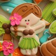 Decorated Hula Girl Cookie
