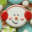 Snowman with Earmuffs Cookie