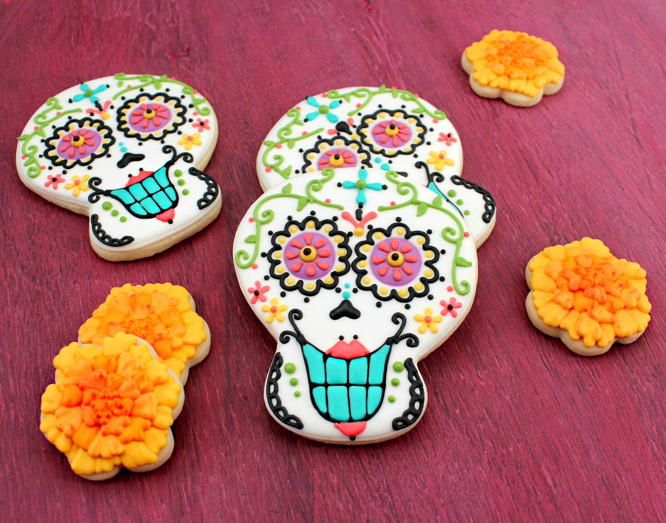 El Dia De Los Muertos Day of the Dead Cookies - The Sweet Adventures