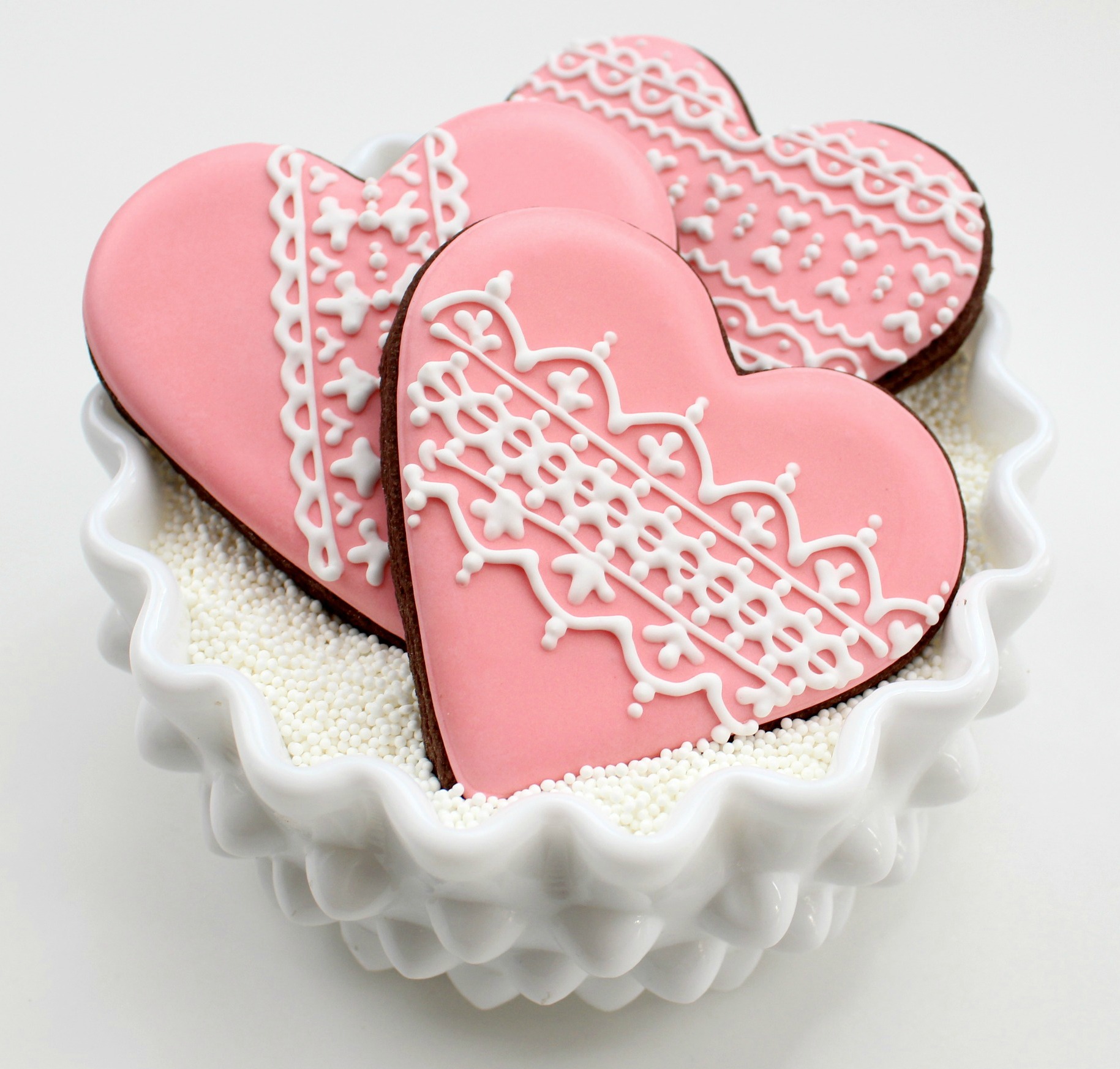 Wedding Cookies  Stenciling With Royal Icing - SweetAmbs