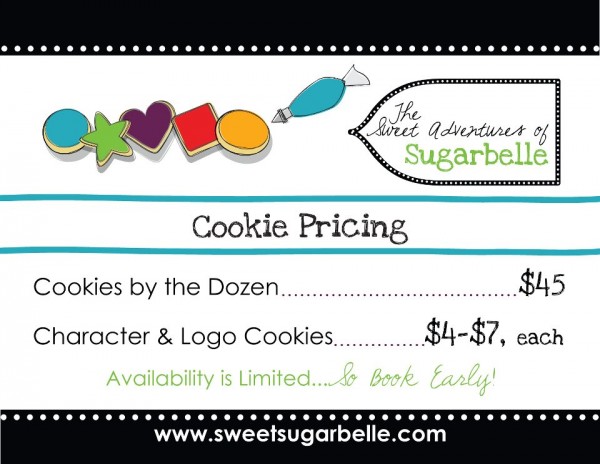 Cookie Pricing Chart