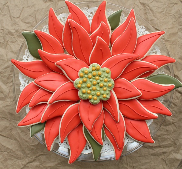 Easy Poinsettia Platter - The Sweet Adventures of Sugar Belle