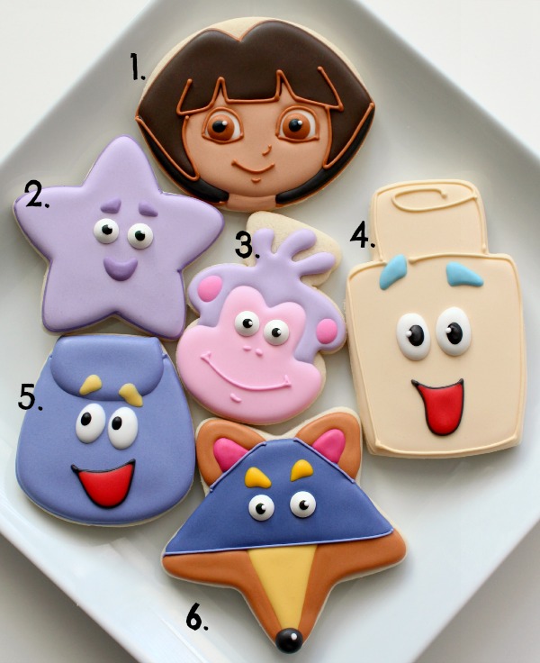 Dora Cookies with Simple Cutters