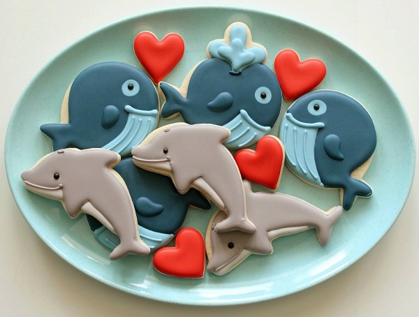 Whale and Dolphin Cookies