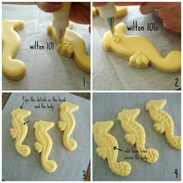Seahorse Dolphin and Seashell Cookies 2