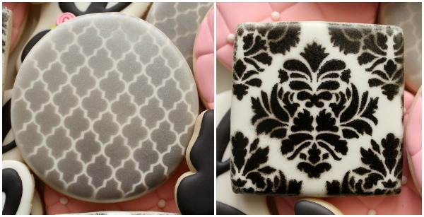 Quatrefoil and Damask Cookies