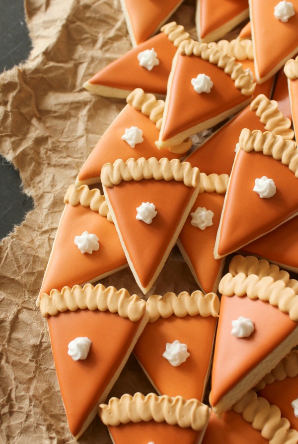 Mini Pumpkin Pie Slice Cookies