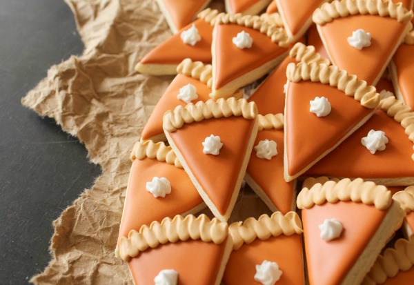 Mini Pumpkin Pie Slice Cookies
