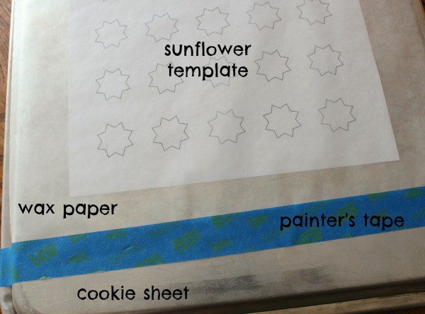 Royal Icing Sunflower Template