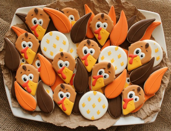 Decorated Turkey Face Cookies – The Sweet Adventures of Sugar Belle