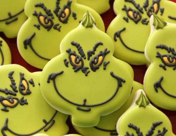 Decorated Grinch Cookies - The Sweet Adventures of Sugar Belle