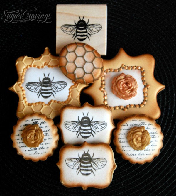 Stamped Bee Cookies