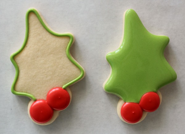 Decorated Holly Cookies 3