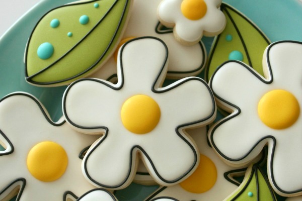 Decorated Flower Cookies