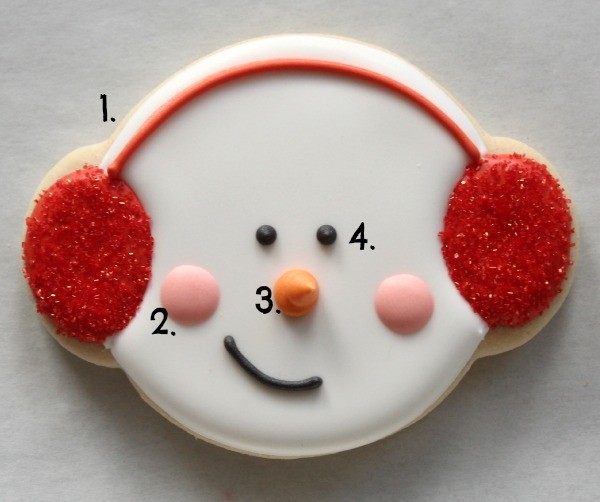 Snowman Cookies with Earmuffs 5