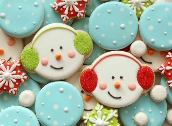 Winter Snowman Cookies