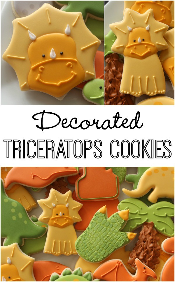 How to Decorate Triceratops Cookies