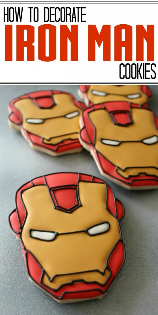 How to decorate Iron Man cookies with a projector (or not).