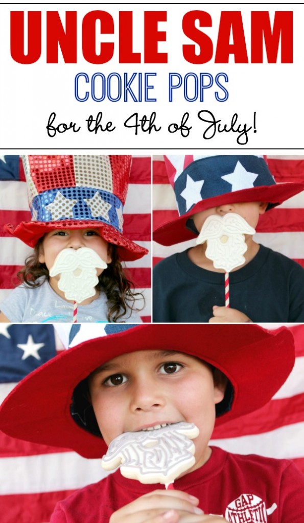 How to make Uncle Sam cookie pops for the fourth of July!