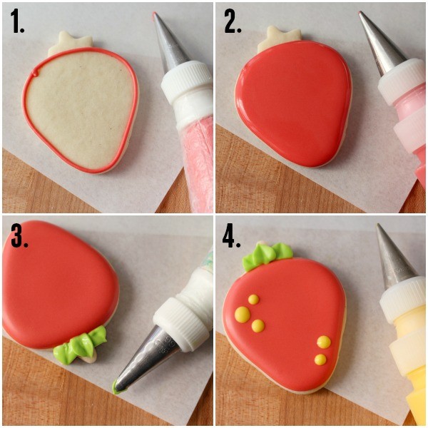 How to make decorated strawberry cookies in four easy steps!