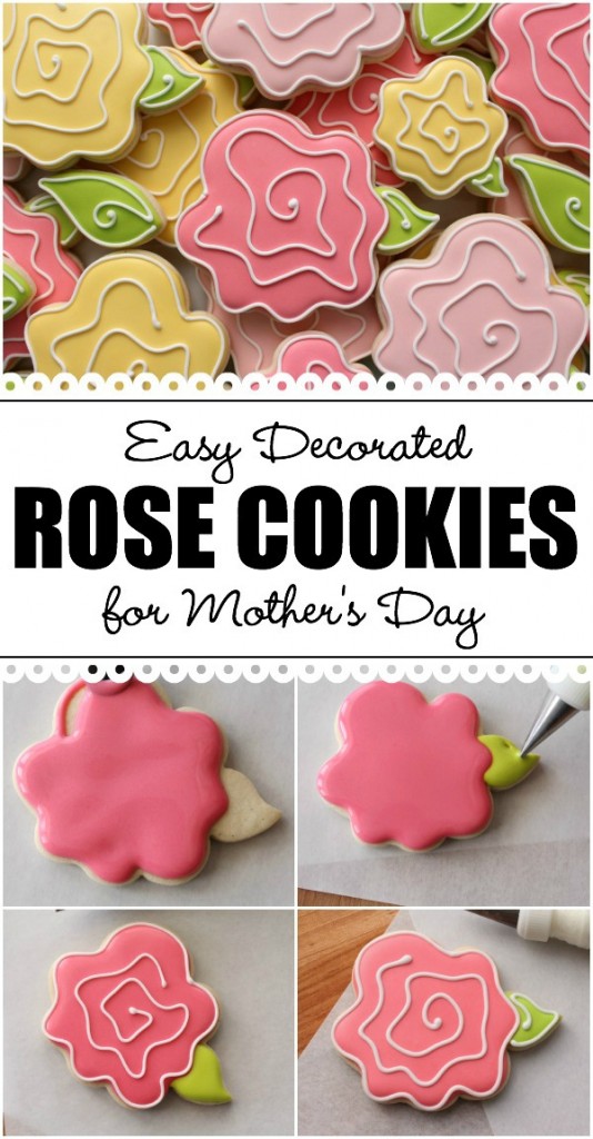 Make easy whimsical rose cookies in three easy steps!