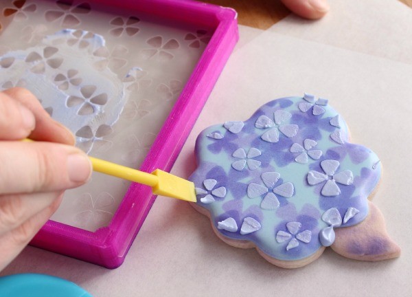 Decorated Hydrangea Cookies