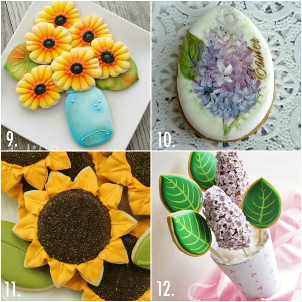 Decorated flower cookie ideas