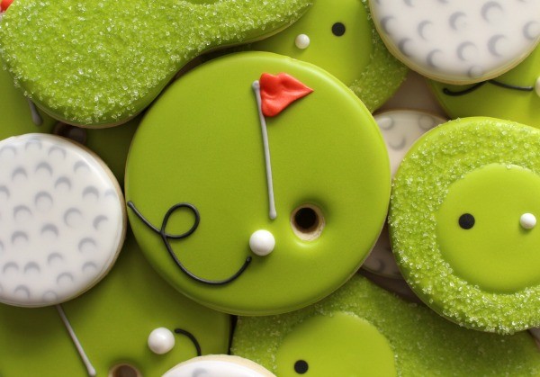 Easy Golf Cookies via Sweetsugarbelle.com