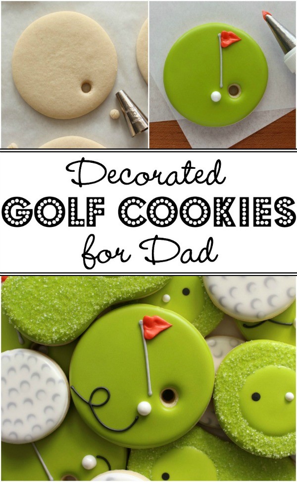 How to make cute and easy decorated Golf Cookies for Father's Day