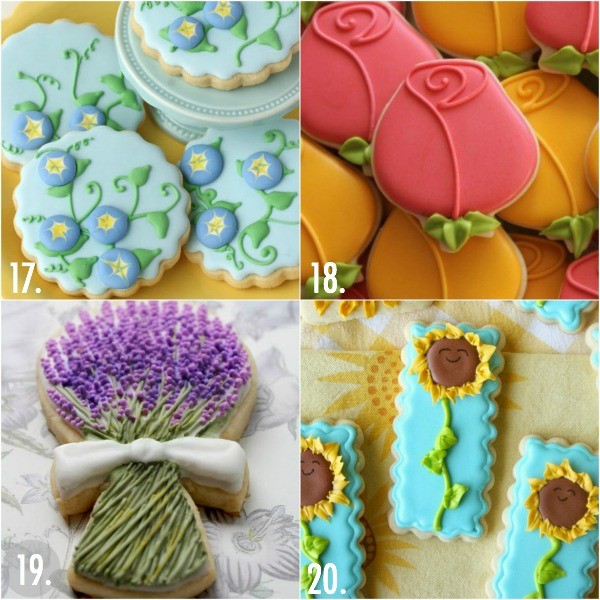 Twenty easy flower cookie ideas for Mother's Day