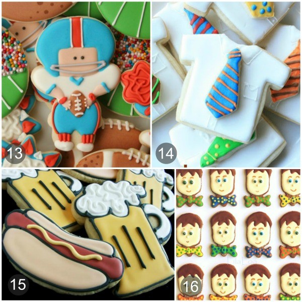 Fun and Easy Cookie ideas for Father's Day via Sweetsugarbelle.com