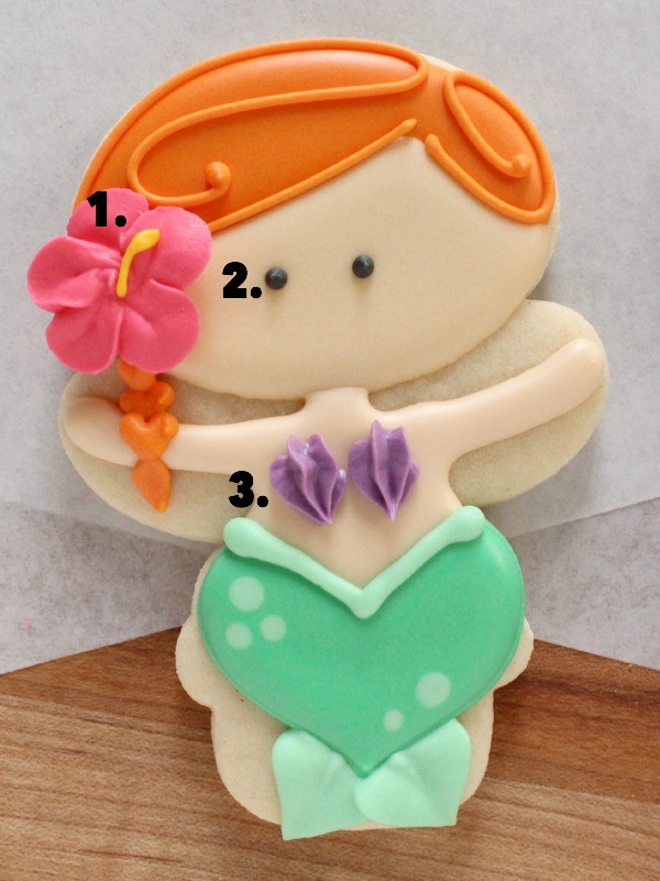 How to make Little Mermaid Cookies with a Snowman Cutter