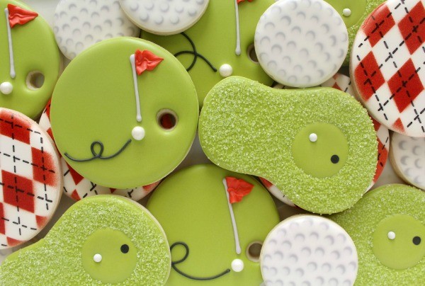 Simple Putting Green Cookies via Sweetsugarbelle.com