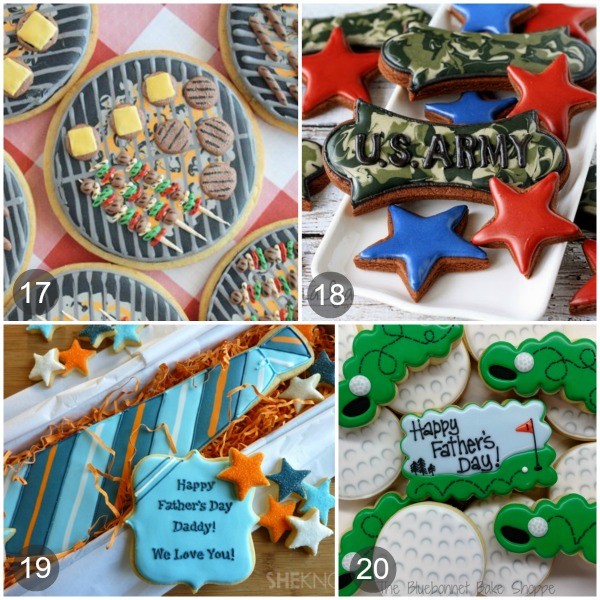 Twenty Cookie ideas for Father's Day via Sweetsugarbelle.com