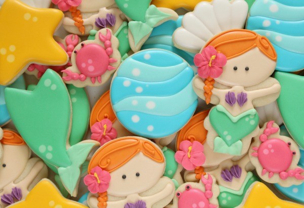 Under the sea mermaid cookies via Sweetsugarbelle.com