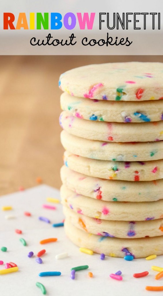 Rainbow Funfetti Cutout Cookie Recipe The Sweet Adventures of Sugar Belle