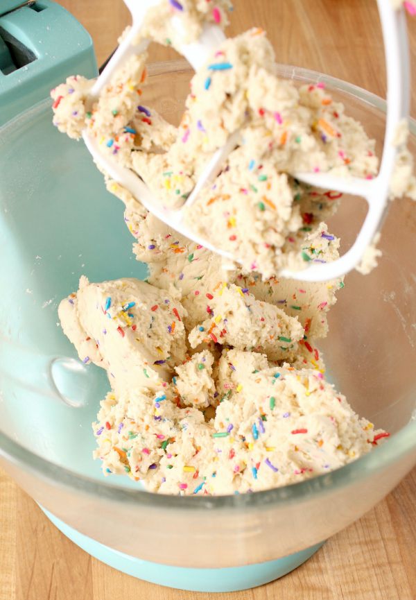 Rainbow Funfetti Cookie Dough for Cutout Cookies