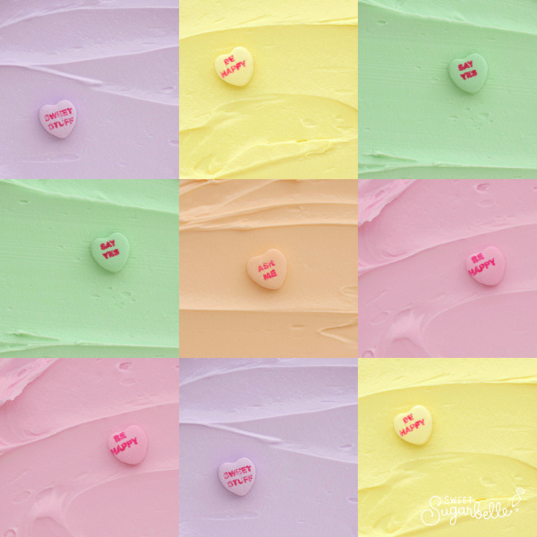 10 Pink Candy Hearts Straws + Color Change Option